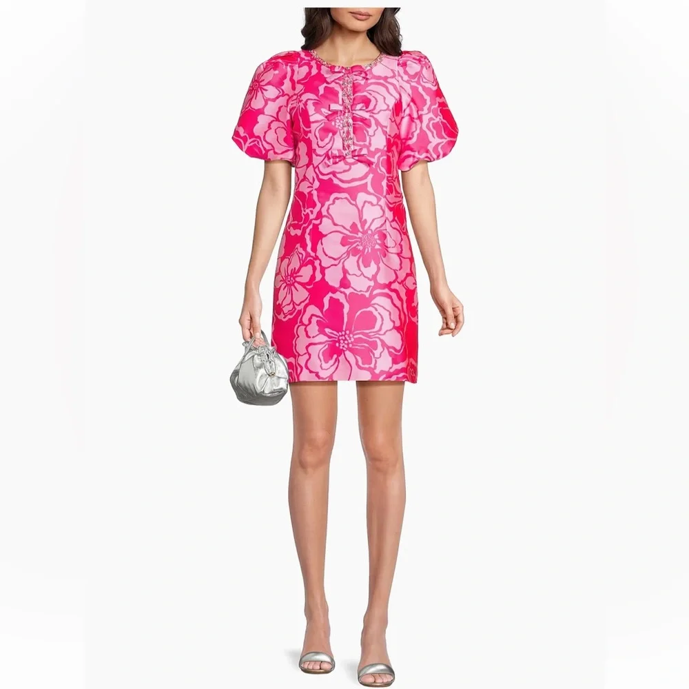 NWT Lilly Pulitzer Britnee Beaded Jacquard Shift Dress - Picture 2 of 10